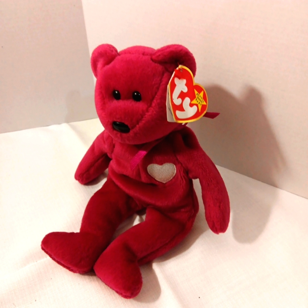 Ty beanie baby Valentina rare bear with multiple tag errors hologram tush tag
